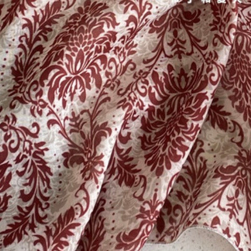 Foulard coton lin bordeaux